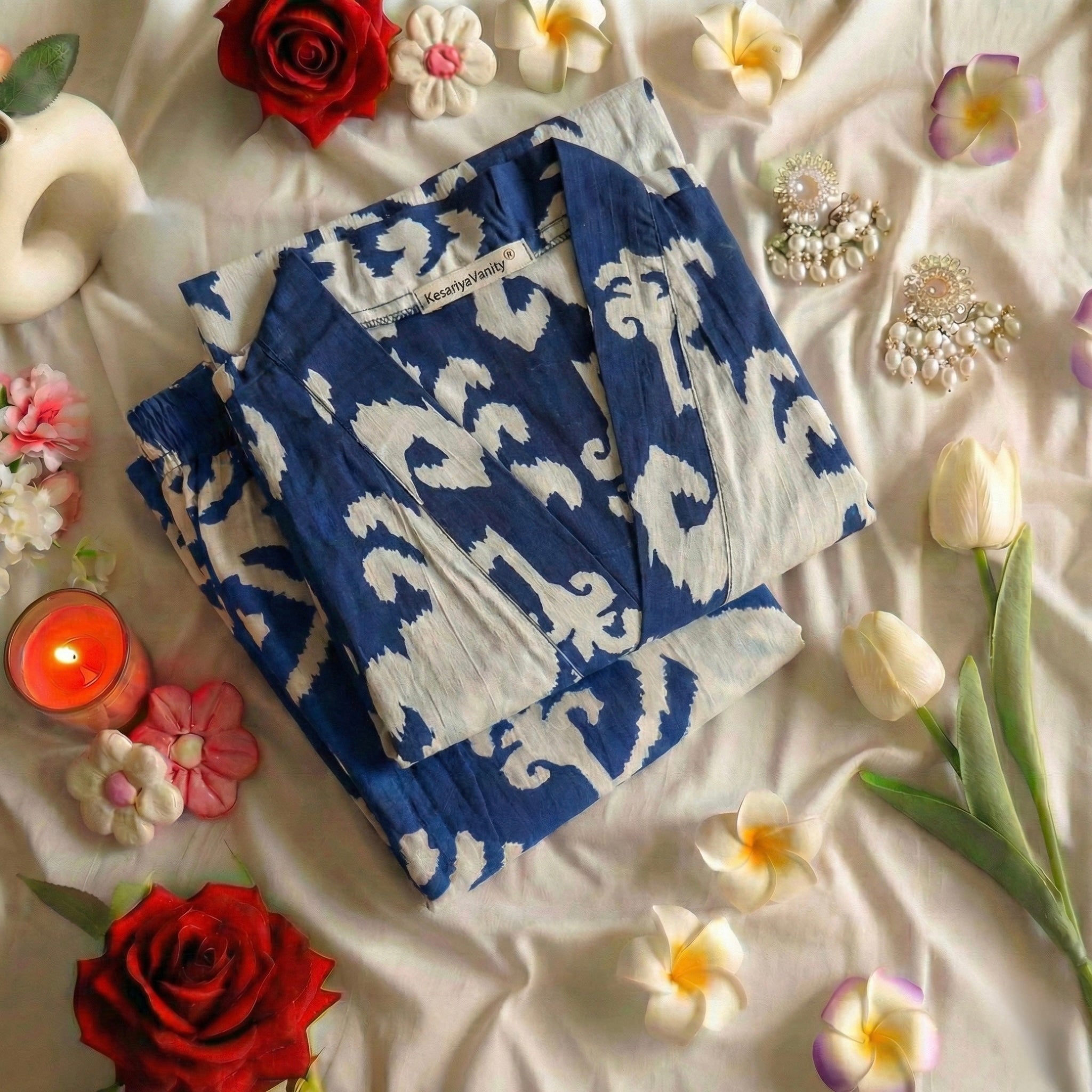 Blue Ikkat Suit Set - Raahat9.0