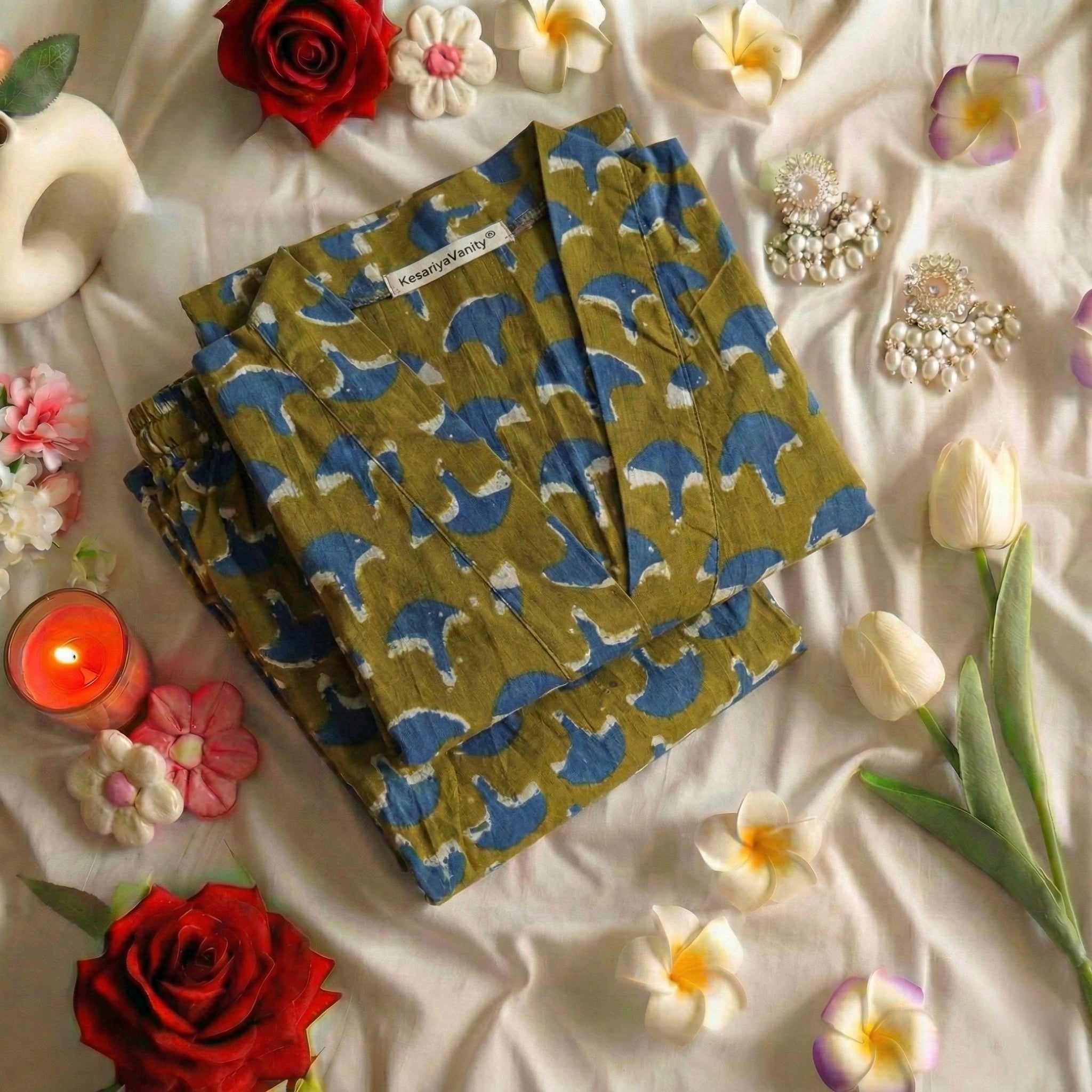 Blue Olives Suit Set - Raahat9.0