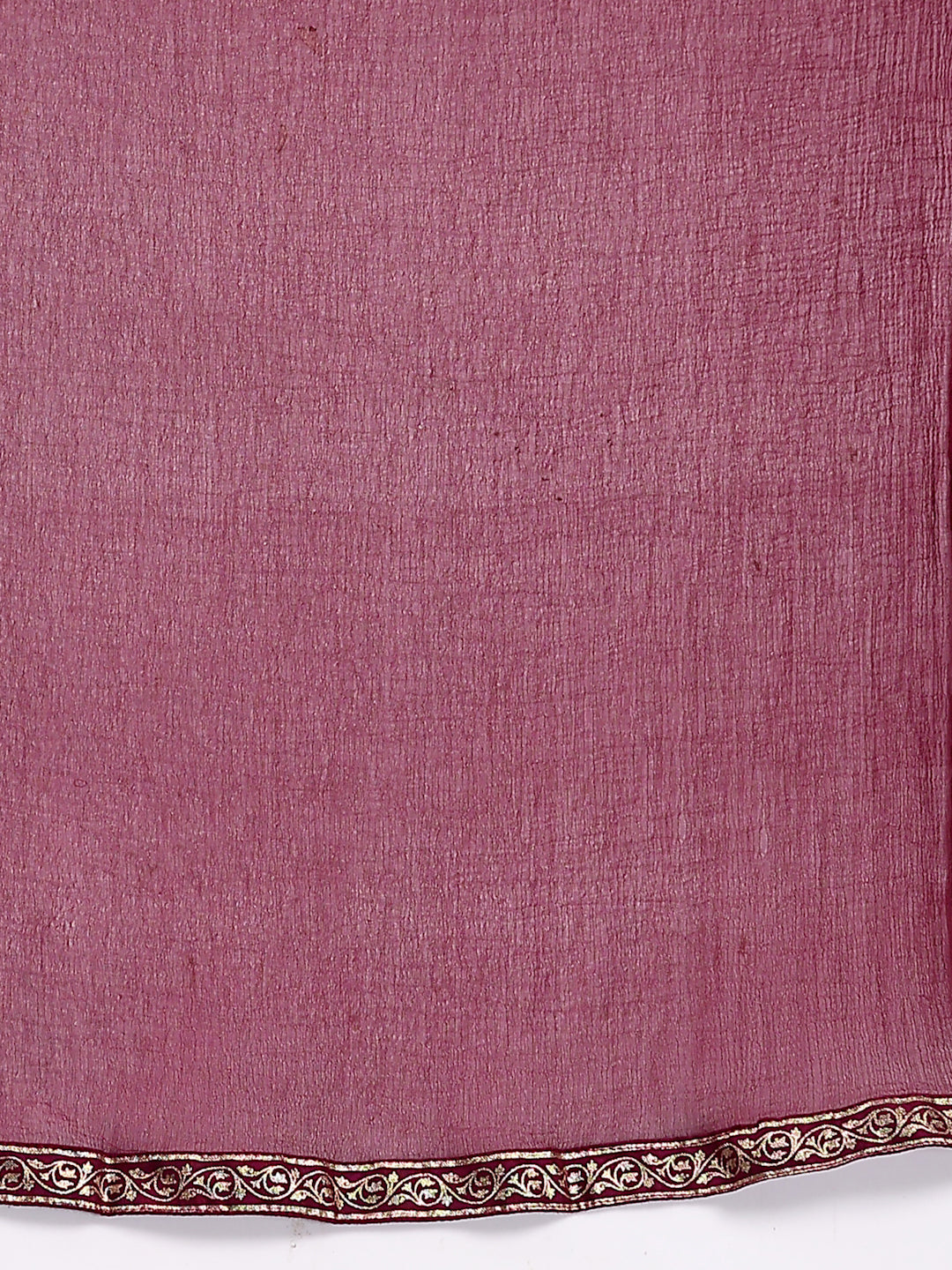 Women Wine Color Embroidered Straight Kurta With Palazzos & Dupatta