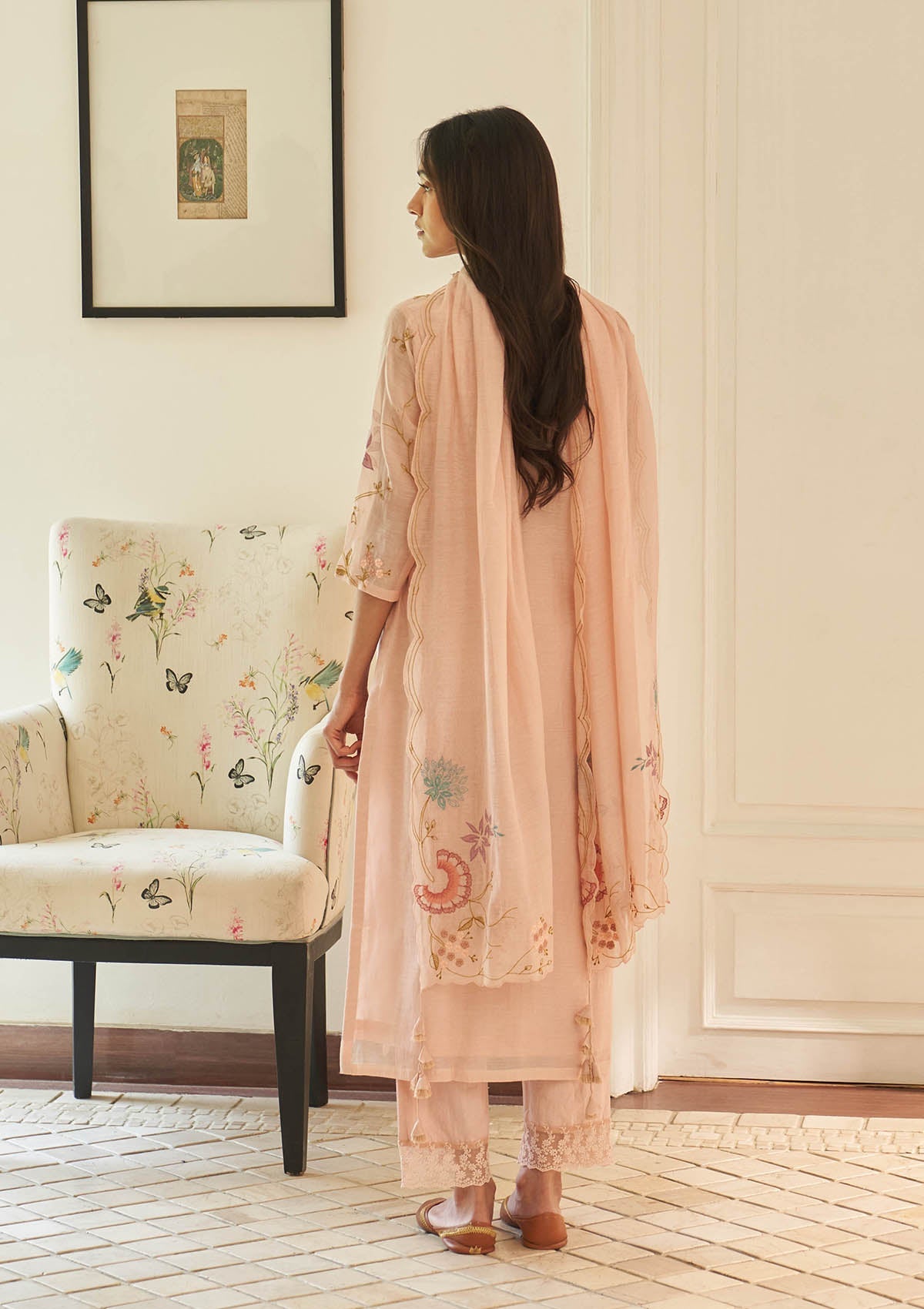 Magnolia Applique Embroidered Kurta Set