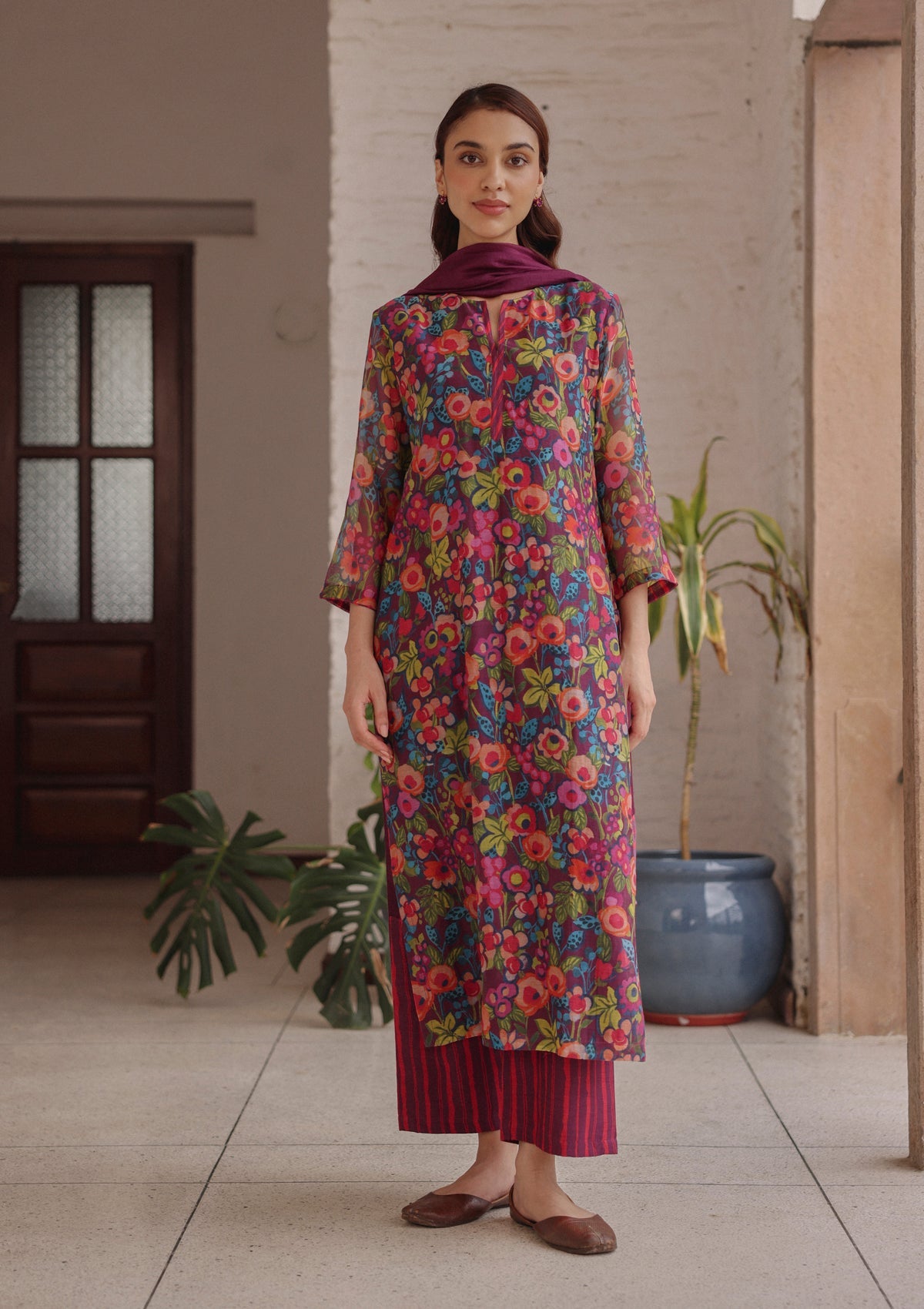 Amethyst Bloom Kurta Set
