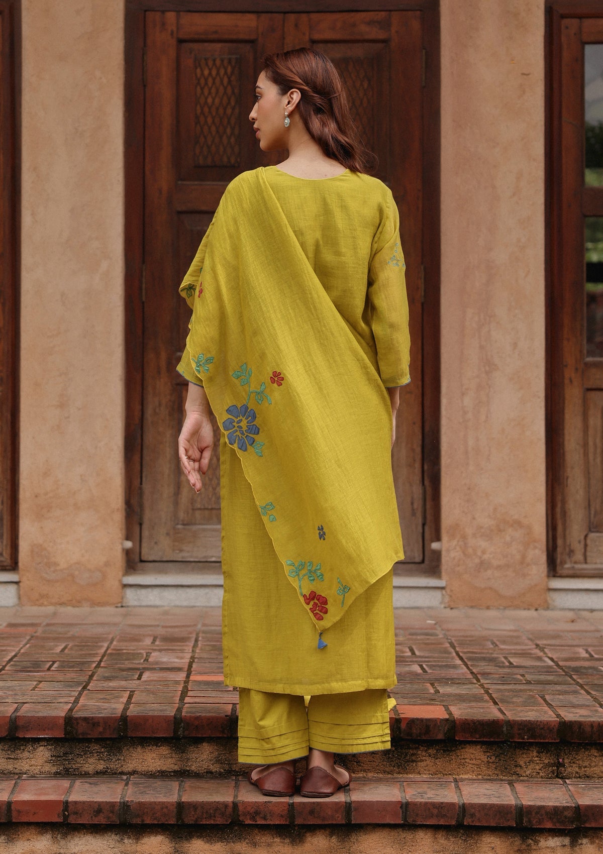 Citrine Bloom Embroidered Kurta Set