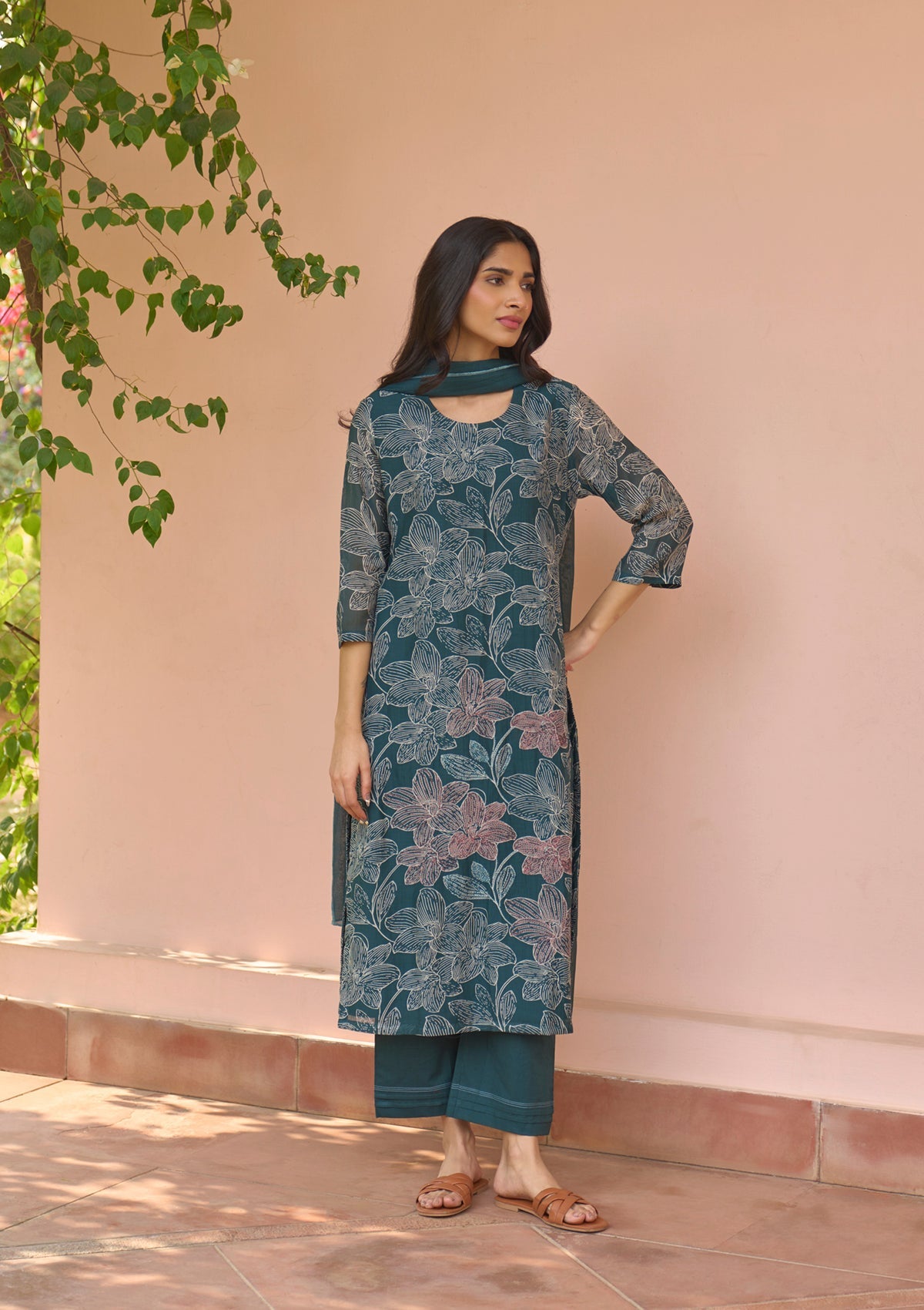 Jade Bloom Kurta Set